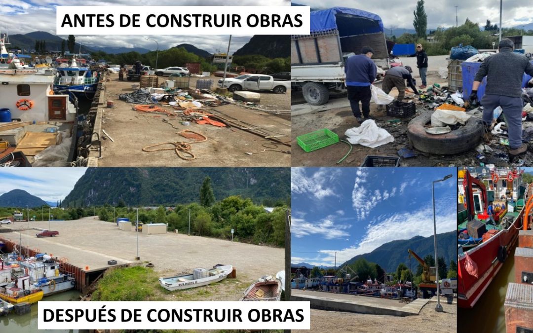 Dirección Regional de Obras Portuarias del MOP mejora en forma integral operación del Muelle de Aguas Muertas en Puerto Aysén