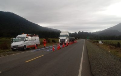 Vialidad instala plaza de pesaje móvil en el extremo norte de la región de Aysén