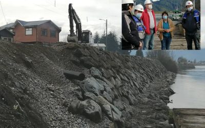 90% de avance tiene construcción de defensas fluviales etapa I en el sector la Balsa en Puerto Aysén