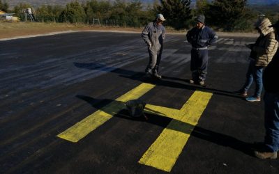 MOP construye plataforma de estacionamiento de helicópteros en Aeródromo de Cochrane