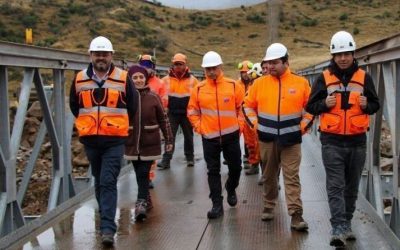 MOP restableció el tránsito en la Ribera Norte del Río Mañihuales con instalación de nuevo puente mecano Los Jara