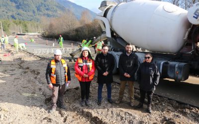 20% de avance presenta pavimentación de la Rotonda Aysén