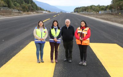 Directora Nacional de Aeropuertos MOP constató importante avance en conservación mayor del Aeródromo de Puyuhuapi