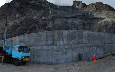 90% de avance presenta construcción de muro en sector Paso Las Llaves