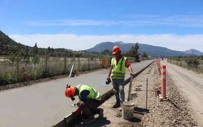 Pavimentación Ruta X-608, Cruce Aeródromo Teniente Vidal-Lago Atravesado