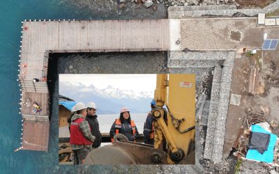Más de 86% de avance tiene conservación del muelle de Puerto Guadal
