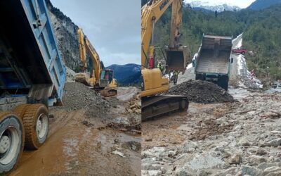 Con maquinarias instaladas en frentes norte y sur Vialidad combate rodado para reanudar conectividad en Ruta 7 Sur, sector puente Traihuanca