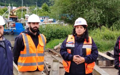 Autoridades constatan 40% de avance en conservación y mejoramiento del Varadero de Aguas Muertas en Puerto Aysén